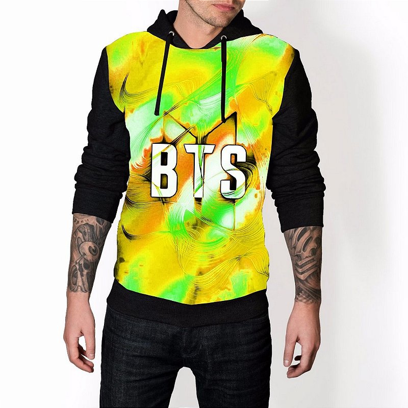 jimin yellow moletom com capuz