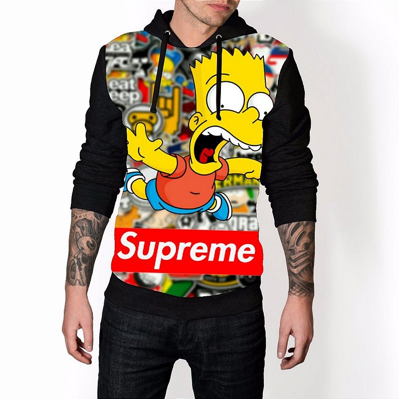 bart simpson supreme moletom com capuz