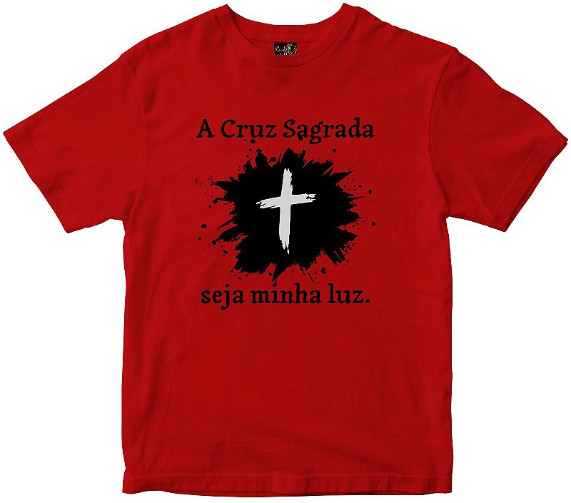 Camiseta A Cruz Sagrada Rainha do Brasil - Rainha do Brasil Camisetas  Religiosas