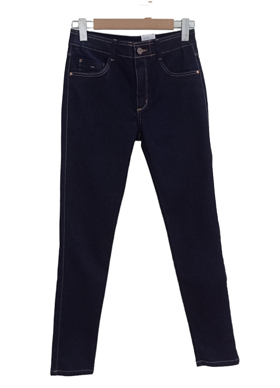 Calça Cigarrete Cintura Alta Jeans