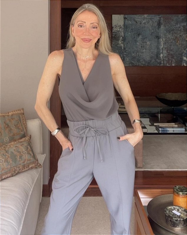 Blusa Regata Degagê Crepe