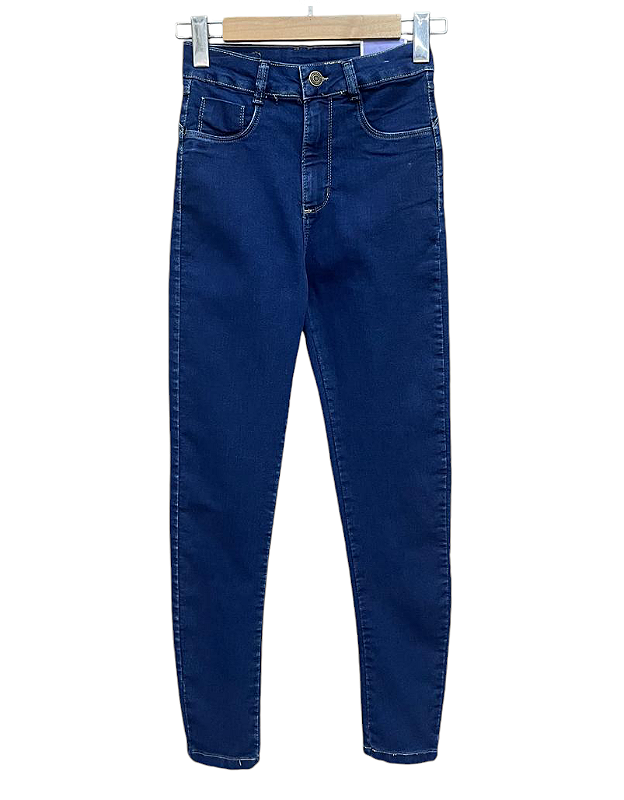Calça Cigarrete Cintura Alta Jeans