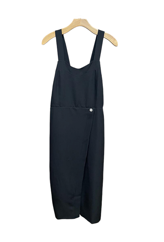 Vestido Alça Midi Crepe