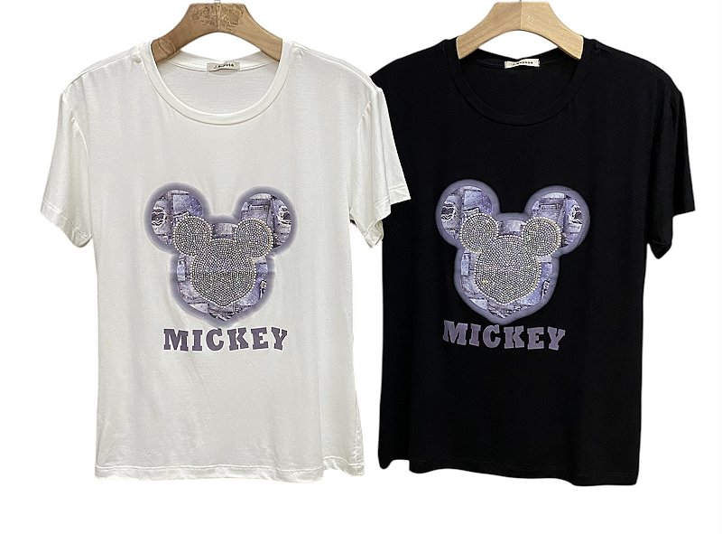 T-Shirt Manga Curta Mickey Viscomalha