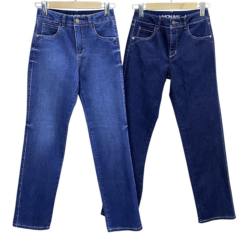 Calça Reta Cntura Alta Jeans