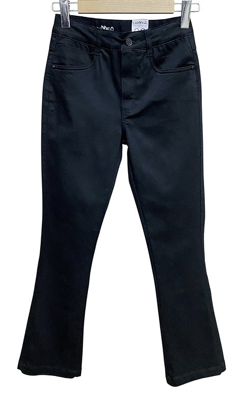 Calça Flare Cintura Alta Sarja