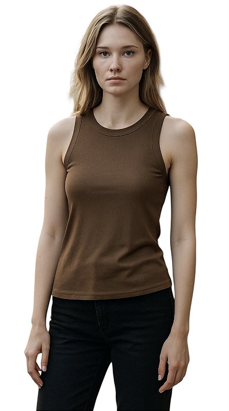 Blusa Regata Malha Rib