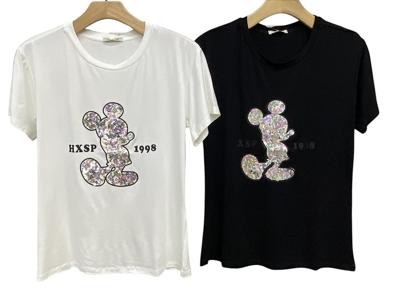 T-Shirt Manga Curta Mickey Viscomalha