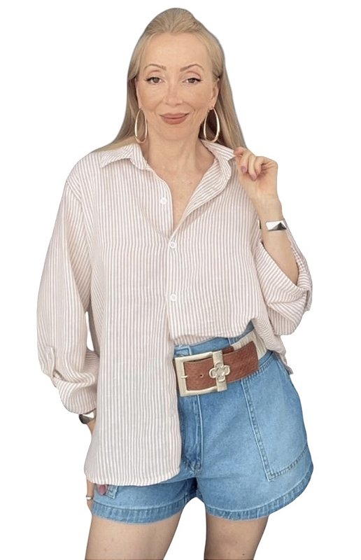 Camisa Manga 7/8 Viscolinho