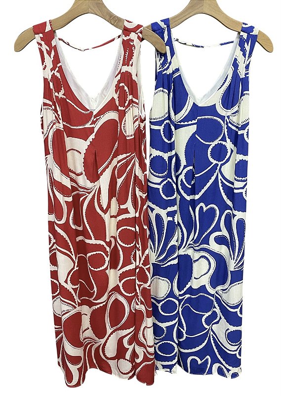 Vestido Midi Regata Estampado Viscose