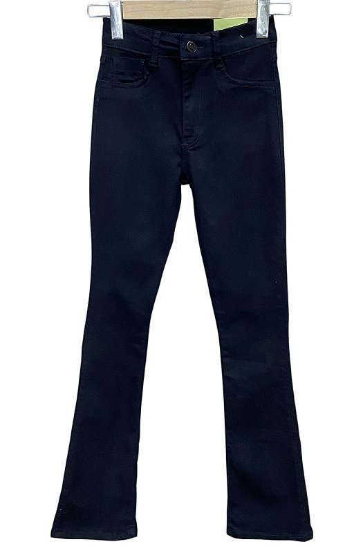 Calça Flare Cintura Alta Sarja