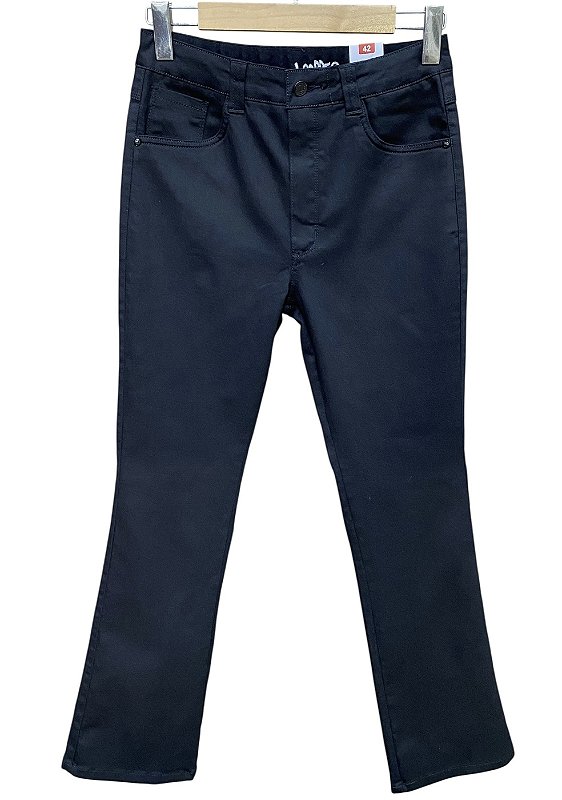 Calça Flare Cintura Alta Sarja