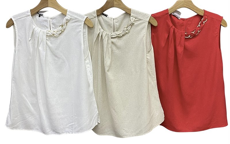 Blusa Regata Corrente Viscolinho