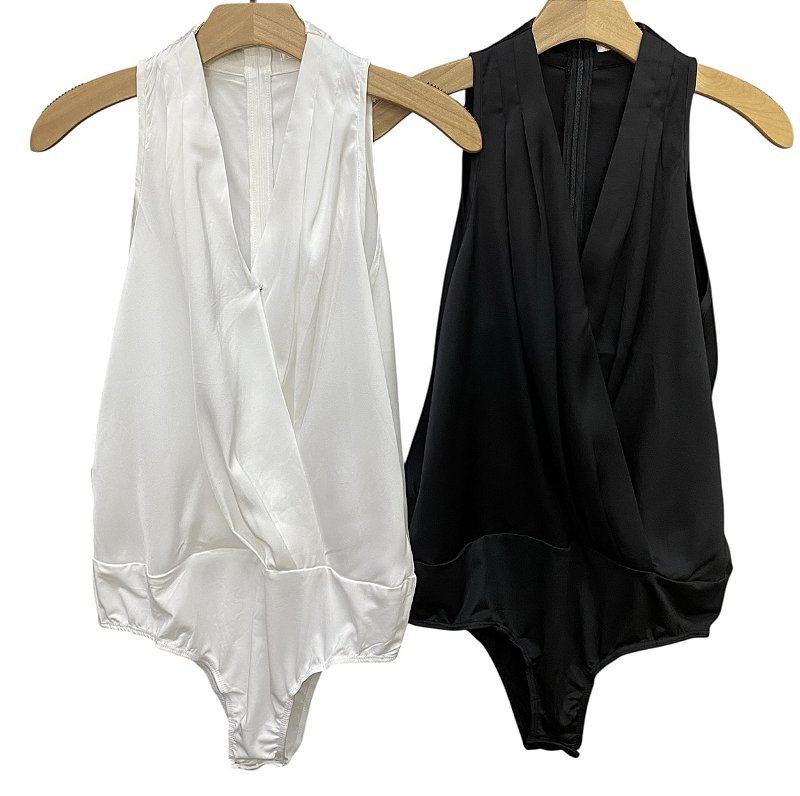 Body Regata Zíper Costas Viscose