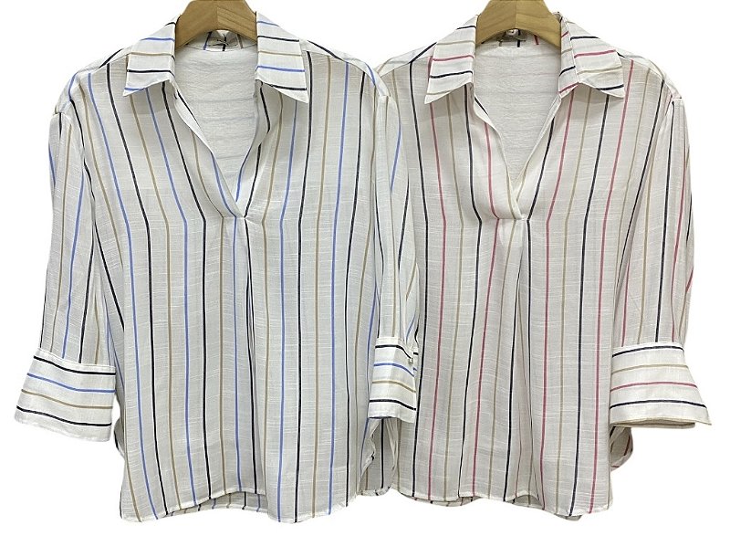 Camisa Listras Viscolinho