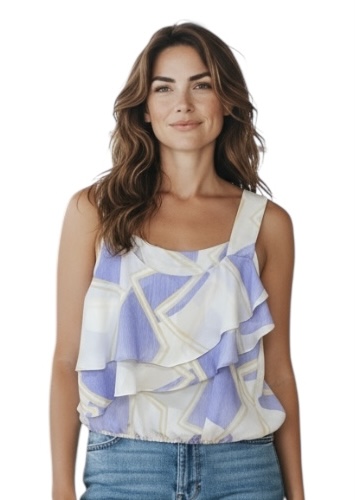 Blusa Alça Babados Crepe