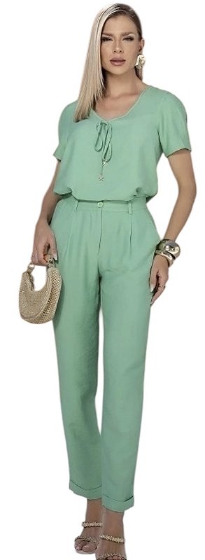 Calça Barra Dobrada Viscose