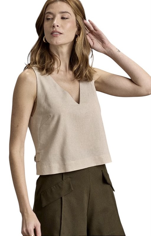 Blusa Regata Viscolinho