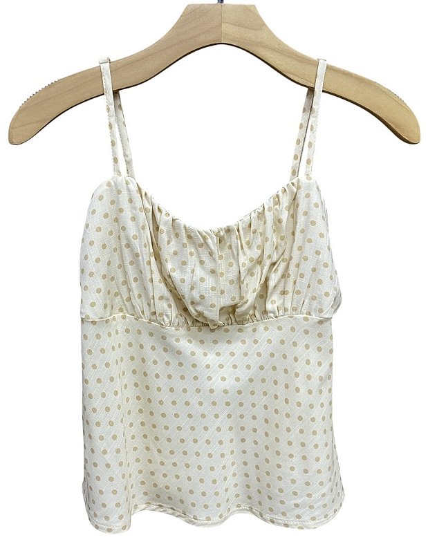 Blusa Alça Poá Viscose