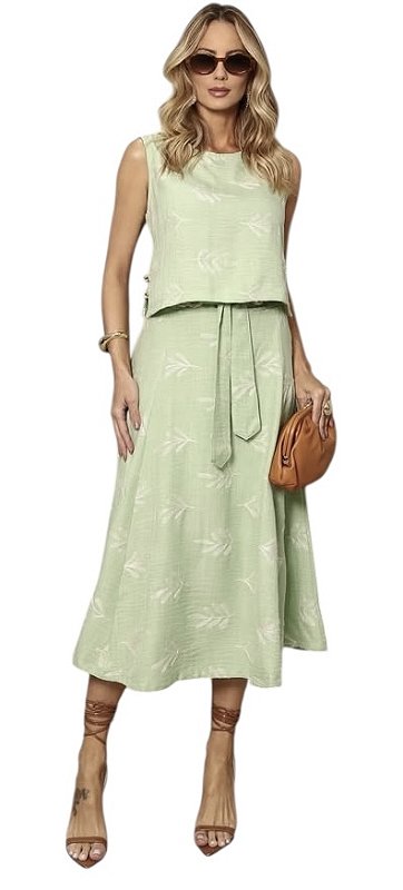 Saia Bordado Viscose