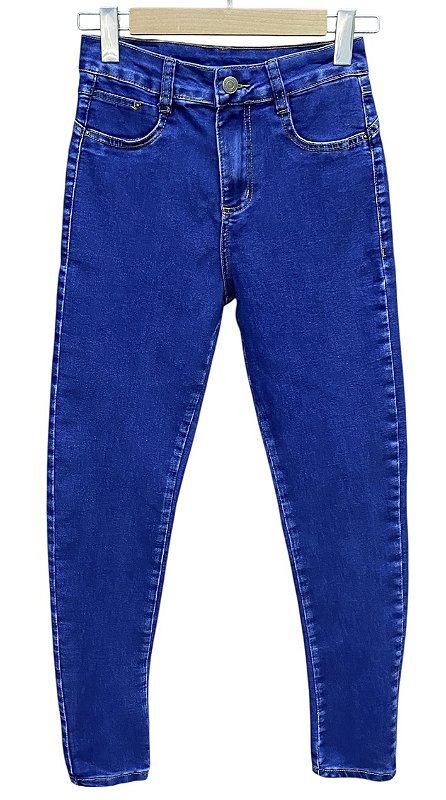Calça Skinny Push Up Cintura Alta Jeans