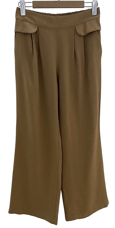 Calça Pregas Frontal Viscolinho