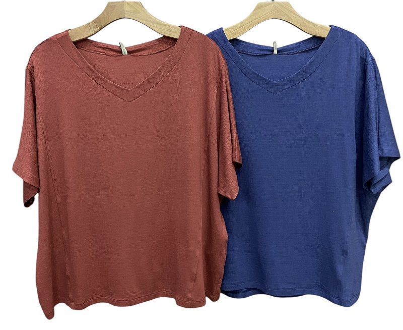 Blusa Manga Curta Malha