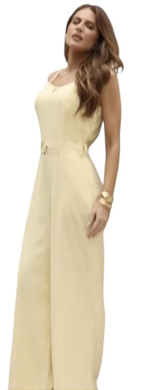 Macacão Alça Cinto Viscolinho