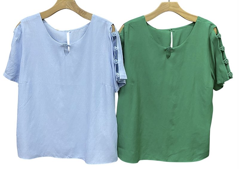 Blusa Detalhe Manga Viscose