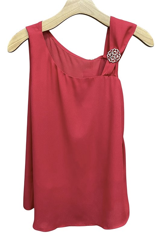 Blusa Regata Fivela Crepe