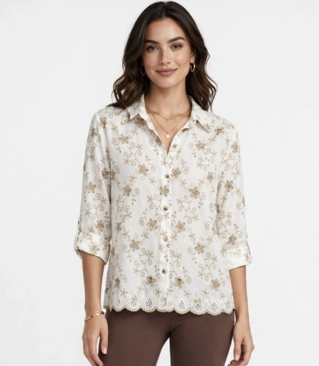 Camisa Guipir Viscose