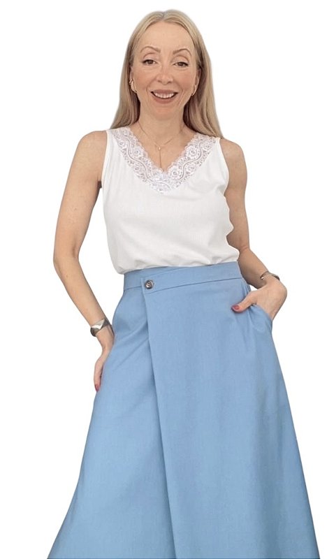 Blusa Regata Renda Malha Rib