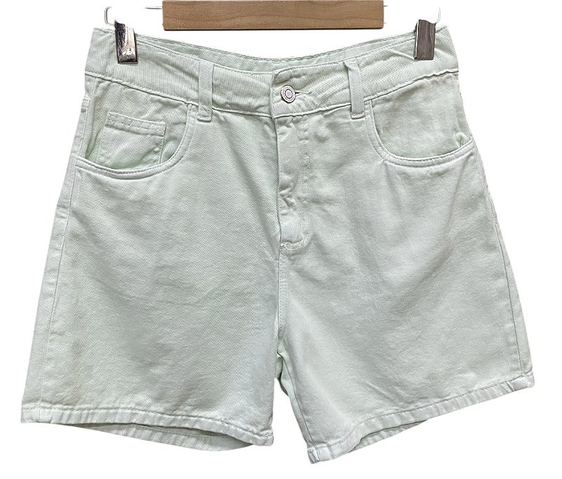 Shorts Cintura Alta Sarja