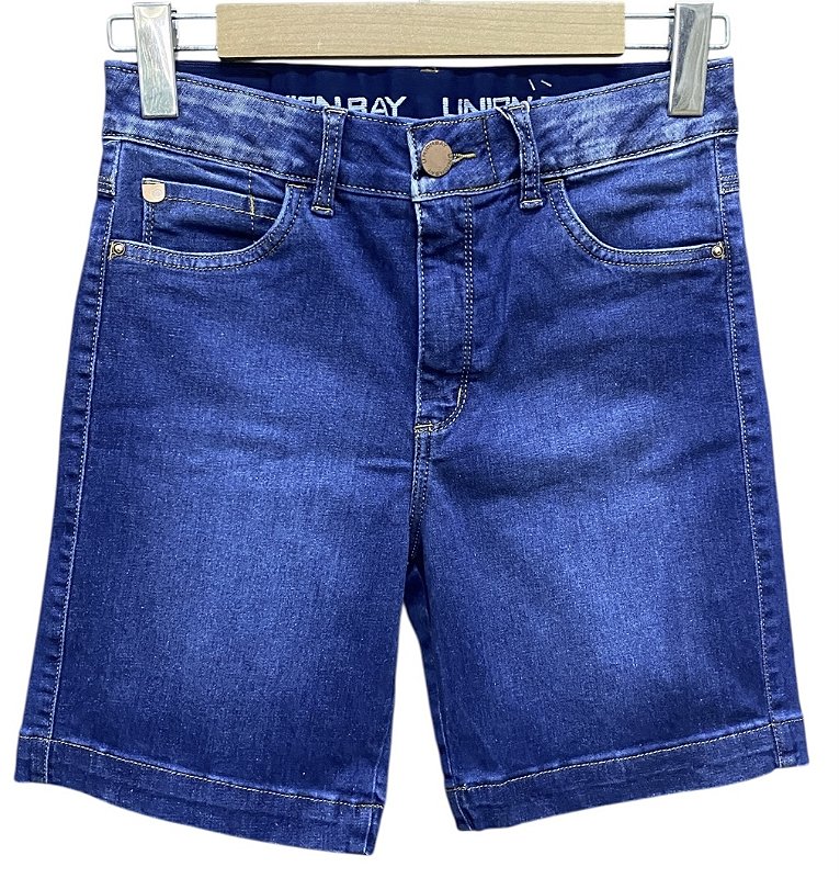 Bermuda Cintura Alta Jeans