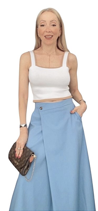 Saia Botão Viscolinho