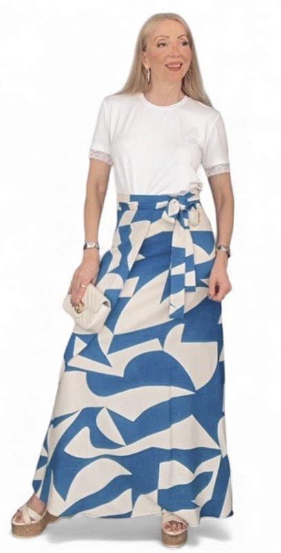 Saia Pareô Estampada Viscose