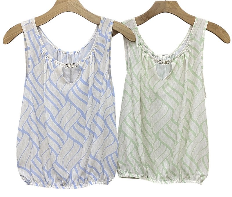 Blusa Regata Detalhe Colo Crepe