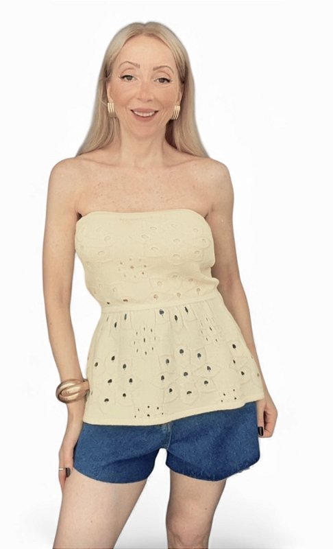 Blusa Peplum Tricot