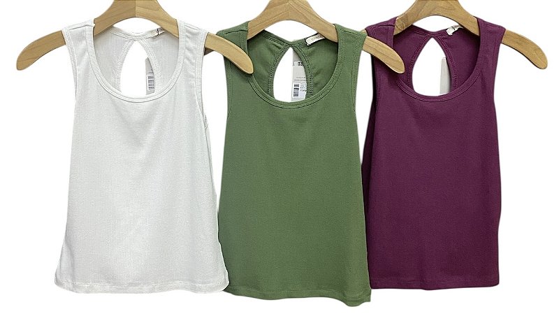 Blusa Regata Malha Rib