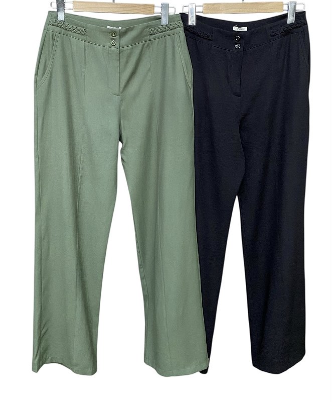 Calça Trança Cós Crepe