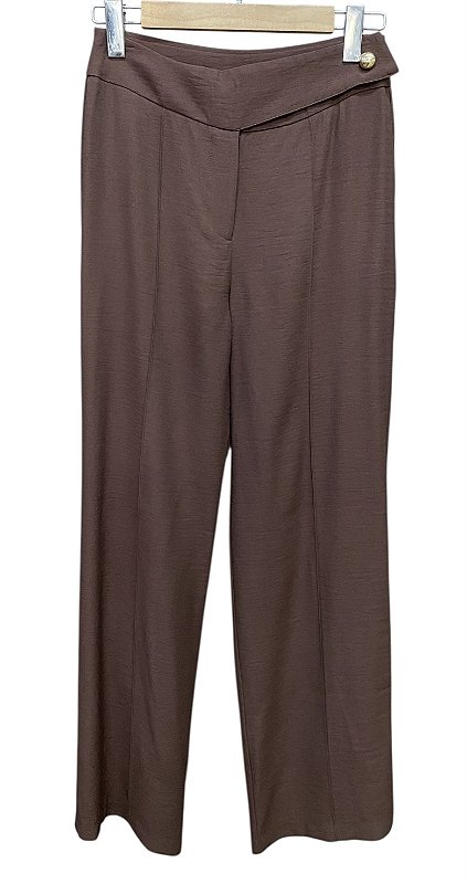 Calça Botão Cós Crepe