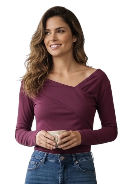 Blusa Ombro a Ombro Viscomalha