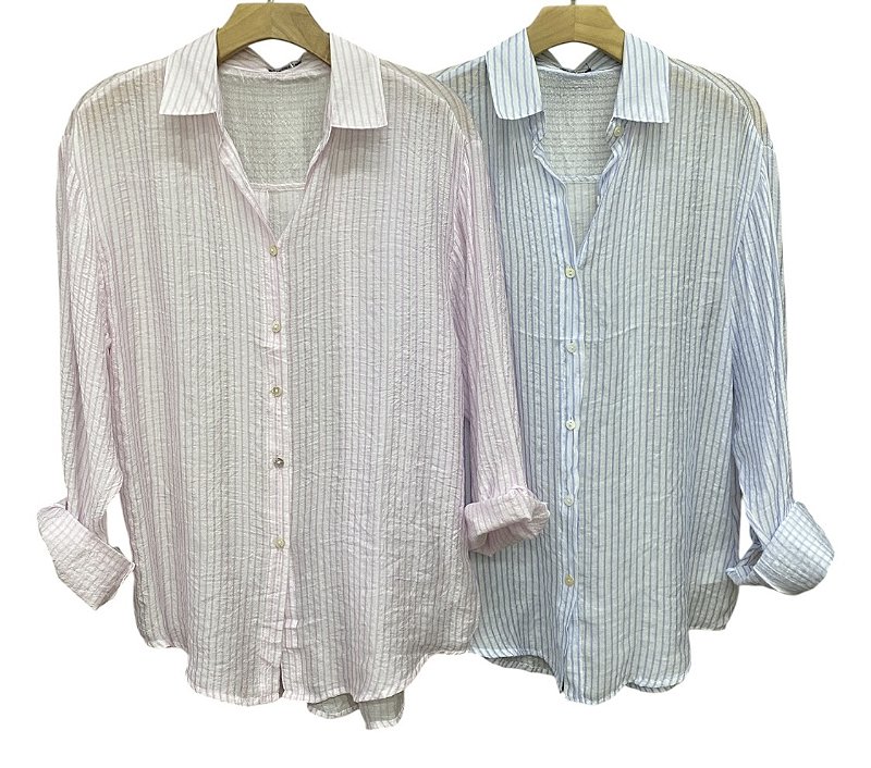 Camisa Listras Viscose