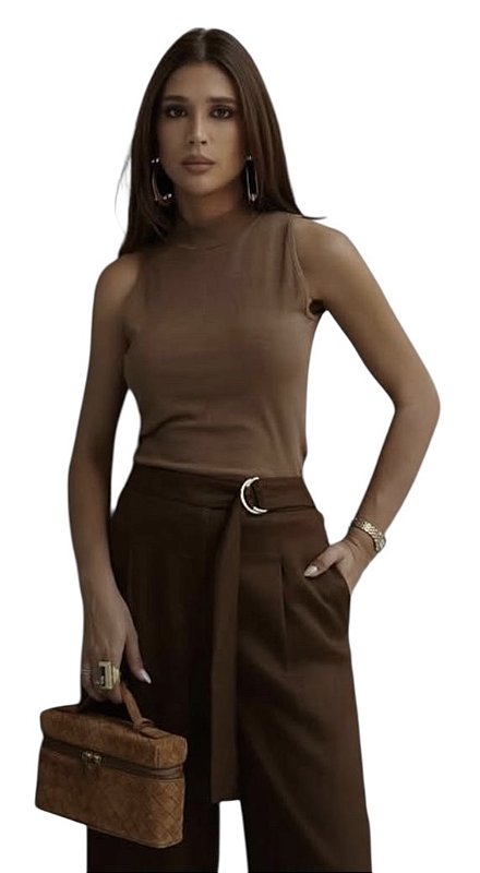 Blusa Regata Malha Rib