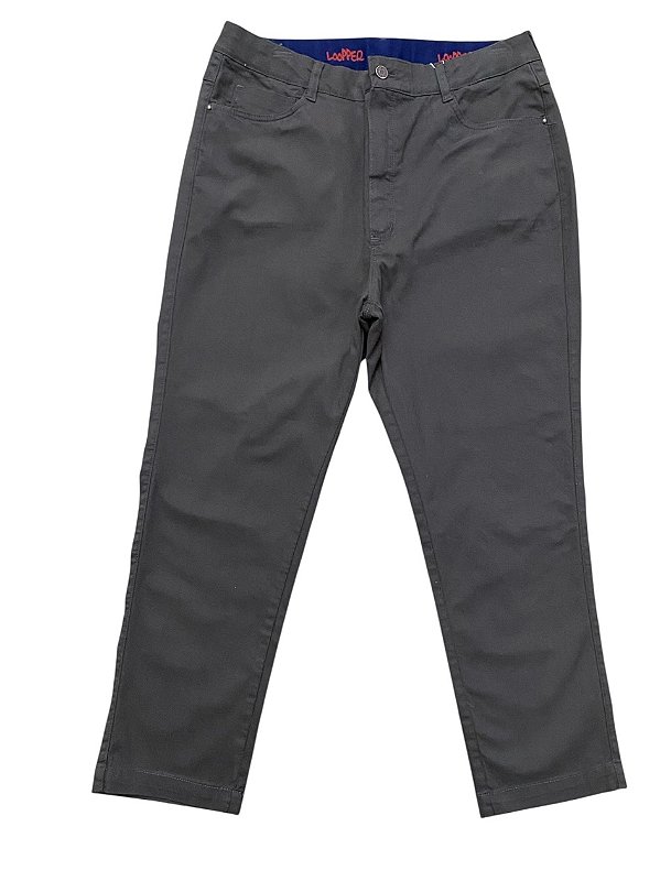 Calça Capri Tornozelo Cintura Alta Sarja