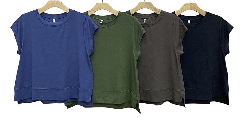 Blusa Manga Curta Malha