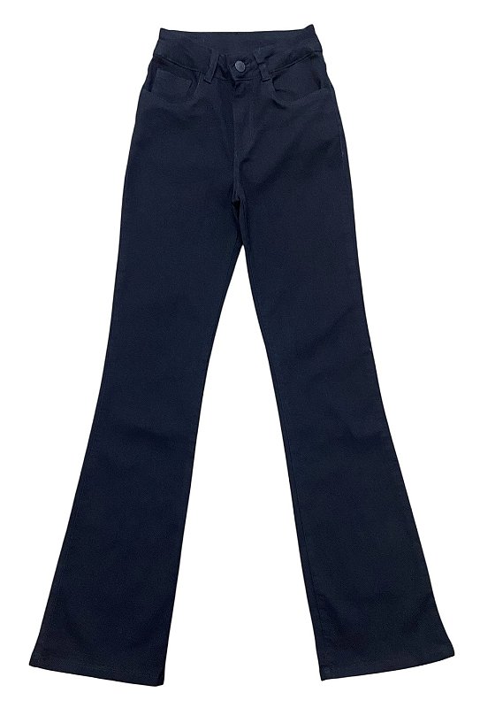 Calça Flare Cintura Alta Sarja