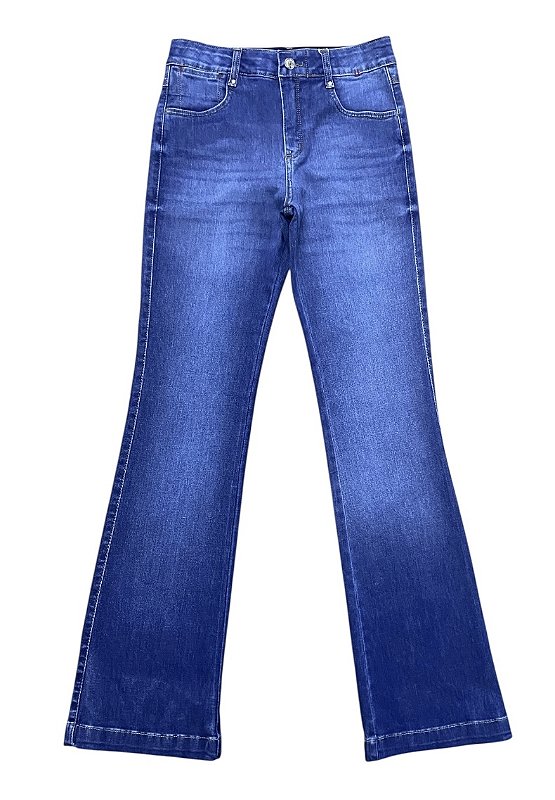 Calça Flare Cintura Alta Jeans