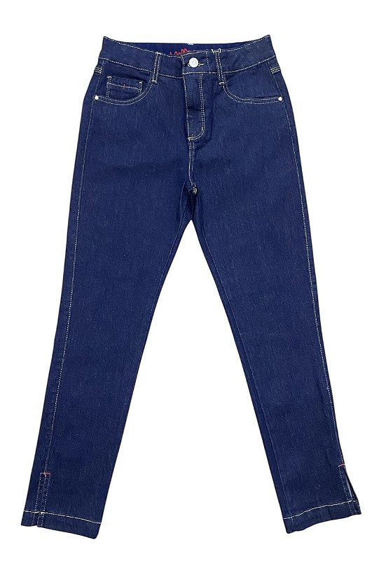 Calça Capri Tornozelo Cintura Alta Jeans