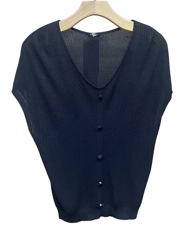 Blusa Botões Frontal Tricot